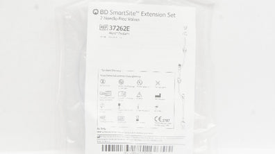 BD 37262E Alaris SmartSite Extension Set 2-Ndle Free Valves 6mL x 41inch